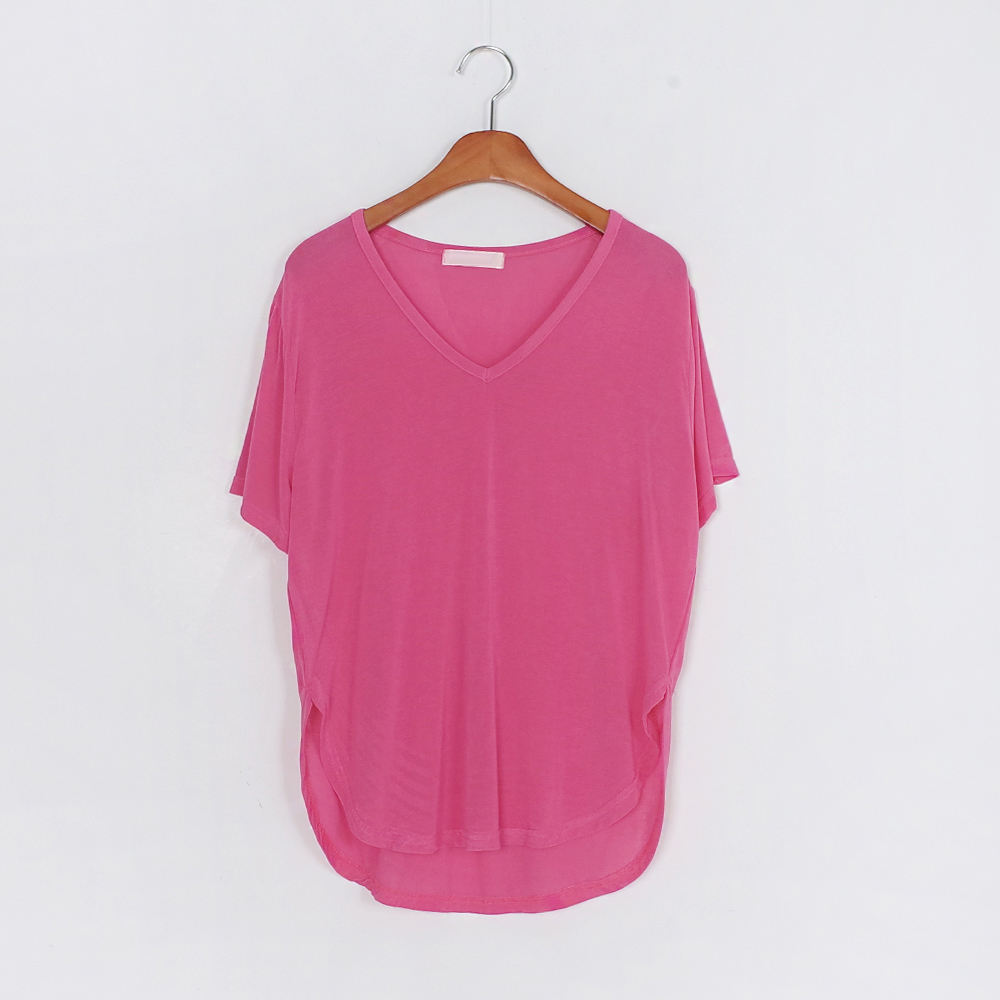 반팔 티셔츠 핑크 색상 이미지-S1L35