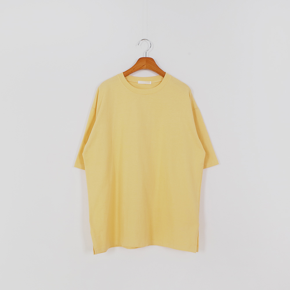 반팔 티셔츠 옐로우 색상 이미지-S1L29